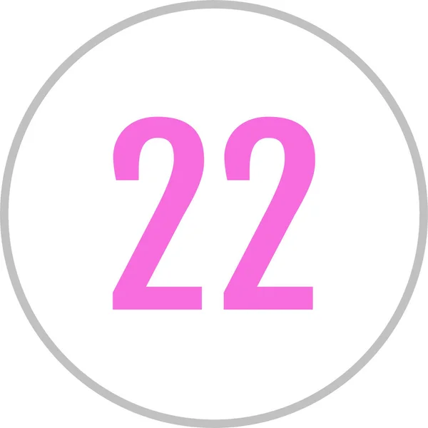 第22号图标矢量插图 — 图库矢量图片
