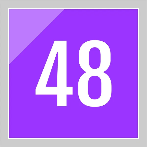 48番ロゴ ベクトルイラスト — ストックベクタ