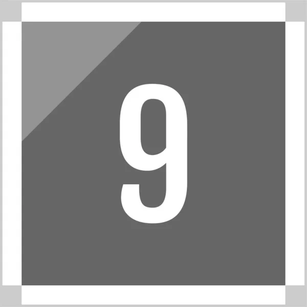 Number Icon Flat Vector Illustration — 图库矢量图片