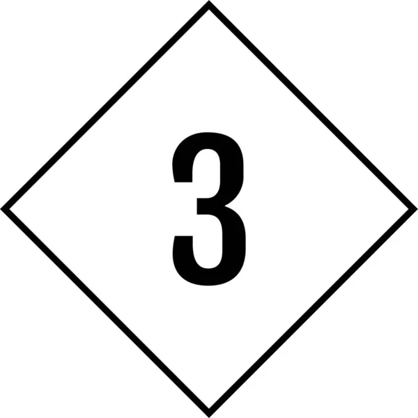 Web Icon Mit Nummer Drei Taste Drei — Stockvektor