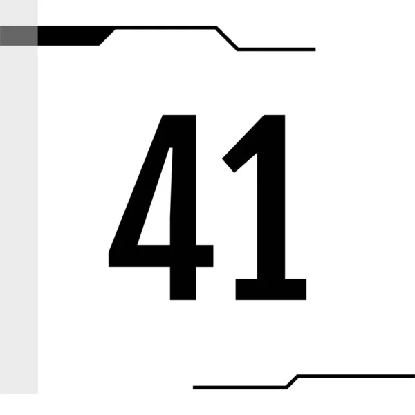 Číslo Logo Ikona Web Design Ilustrace — Stockový vektor