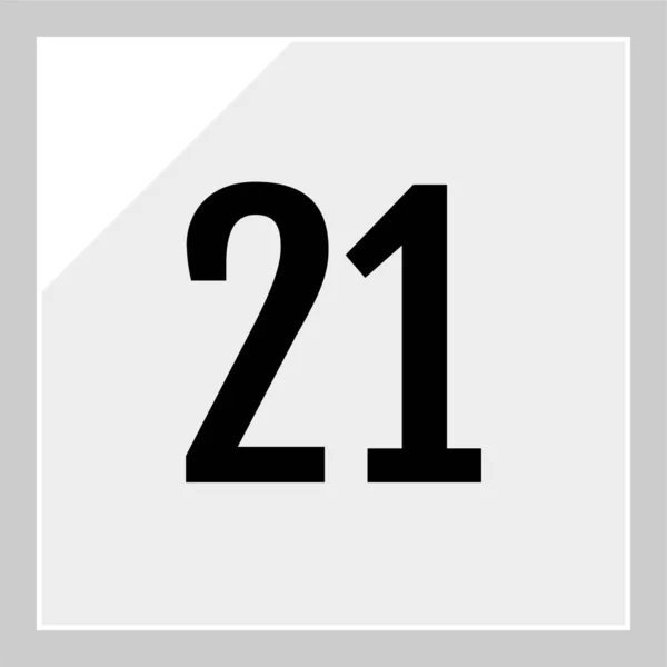 第21号图标矢量插图 — 图库矢量图片