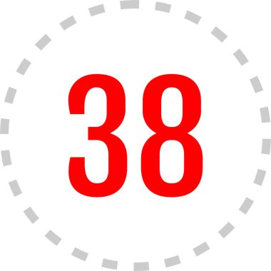38 numaralı web simgesi, vektör illüstrasyonu