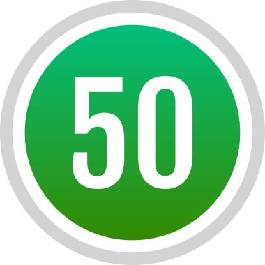 50 numaralı simge vektör illüstrasyonu