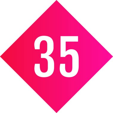 35 numaralı simge vektör illüstrasyonu