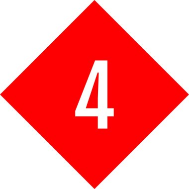 4 numaralı simge, modern vektör illüstrasyonu