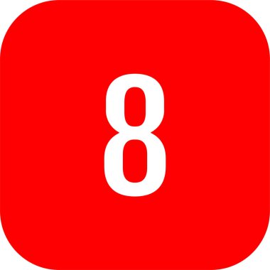 8 numaralı simge vektör illüstrasyonu