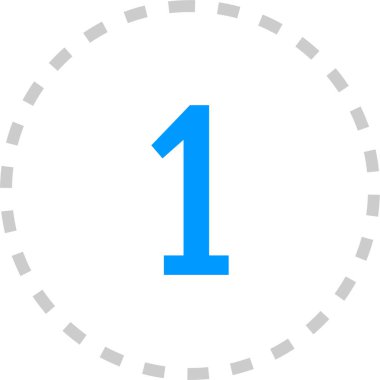 Number 1 icon. flat vector illustration