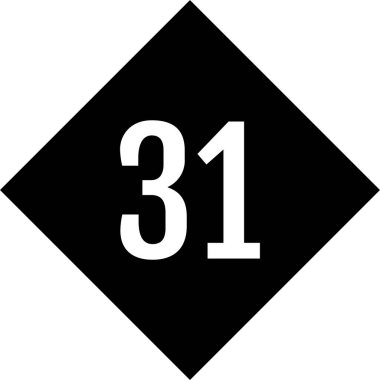 number 31, simple vector illustration 