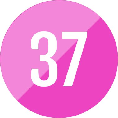 37 numaralı simge vektör illüstrasyonu