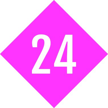 Number 24 icon. flat vector illustration