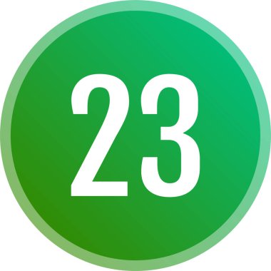 23 numaralı simge. vektör illüstrasyonu
