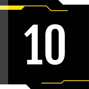 10 numaralı modern vektör illüstrasyonu
