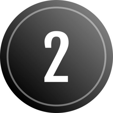 Number 2 icon. flat vector illustration