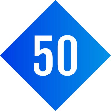 number 50 icon. flat vector illustration