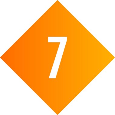 Number 7 icon. flat vector illustration