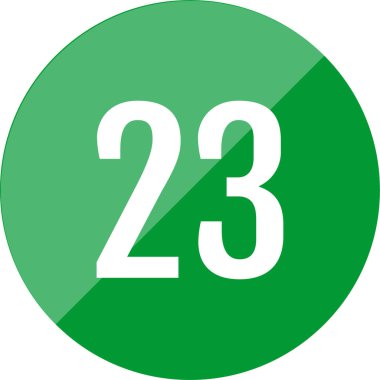 23 numaralı simge, modern vektör illüstrasyonu