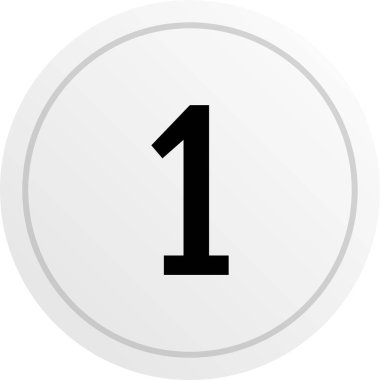Number 1 icon. flat vector illustration