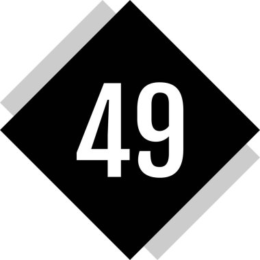 49 sayısının basit logosu, web illüstrasyonu