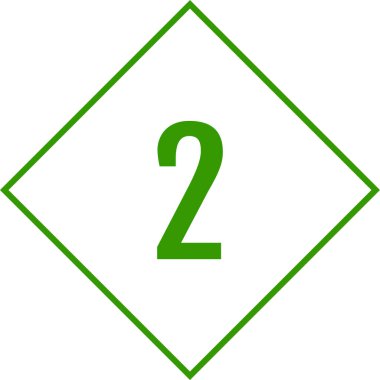 Number 2 icon. flat vector illustration