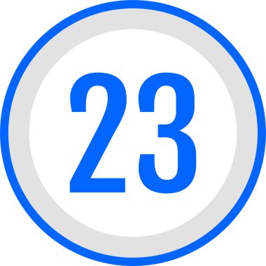 23 numaralı modern vektör illüstrasyonu