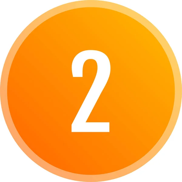 Σύμβολο Απλή Απεικόνιση Του Αριθμού Δύο — Διανυσματικό Αρχείο
