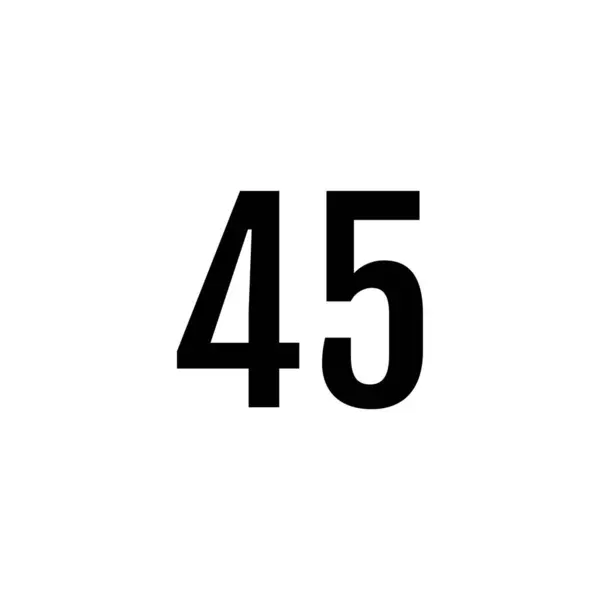 45番のシンプルなロゴ ウェブイラスト — ストックベクタ