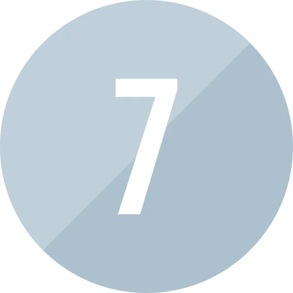 Icône Numéro Chiffres Illustration Vectorielle Plate — Image vectorielle