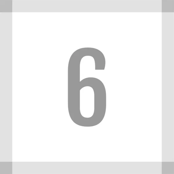Número Icono Signo Ilustración Simple Web — Vector de stock