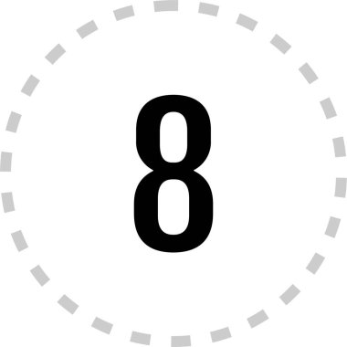 8 numaralı simge vektör illüstrasyonu
