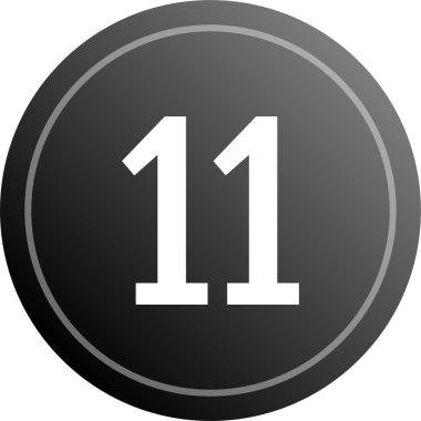 Number 11 icon. flat vector illustration