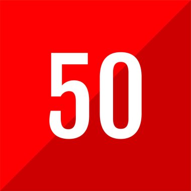 number 50 icon. flat vector illustration