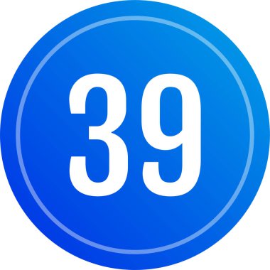 39 numaralı logo, vektör illüstrasyonu 