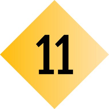 Number 11 icon. flat vector illustration