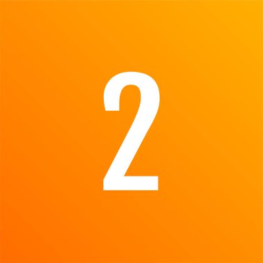 Number 2 icon. flat vector illustration