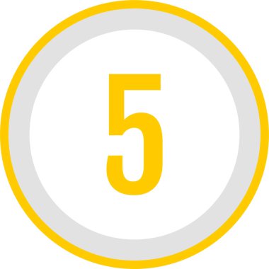 5 numaralı simge vektör illüstrasyonu