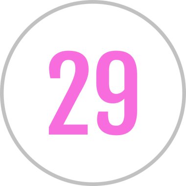 29 numaralı modern vektör illüstrasyonu