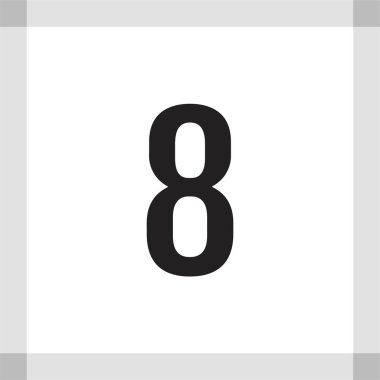 8 numaralı simge vektör illüstrasyonu