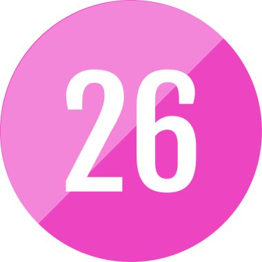 26 numaralı simge, vektör illüstrasyonu