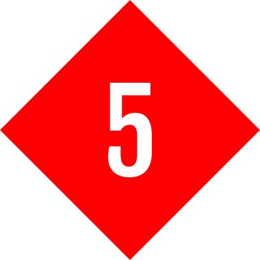 5 numaralı simge vektör illüstrasyonu