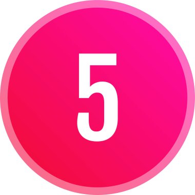 Beş numara. 5 numaralı yuvarlak tuş