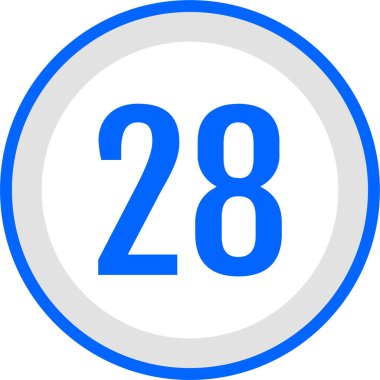 28 numaralı işaret simgesi, web basit illüstrasyon