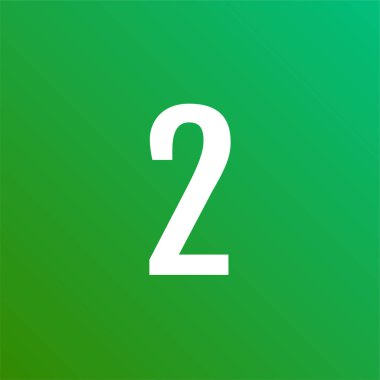 Number 2 icon. flat vector illustration