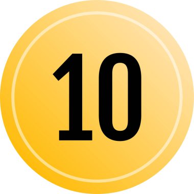 10 numaralı modern vektör illüstrasyonu