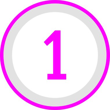 Number 1 icon. flat vector illustration