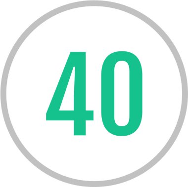 40 numaralı ikon. Web tasarımı için vektör şablonu 