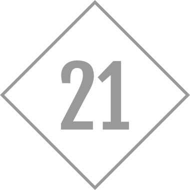 21 numaralı simge vektör illüstrasyonu