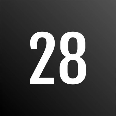 28 numaralı işaret simgesi, web basit illüstrasyon