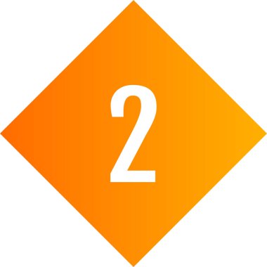 Number 2 icon. flat vector illustration