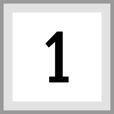 Number 1 icon. flat vector illustration